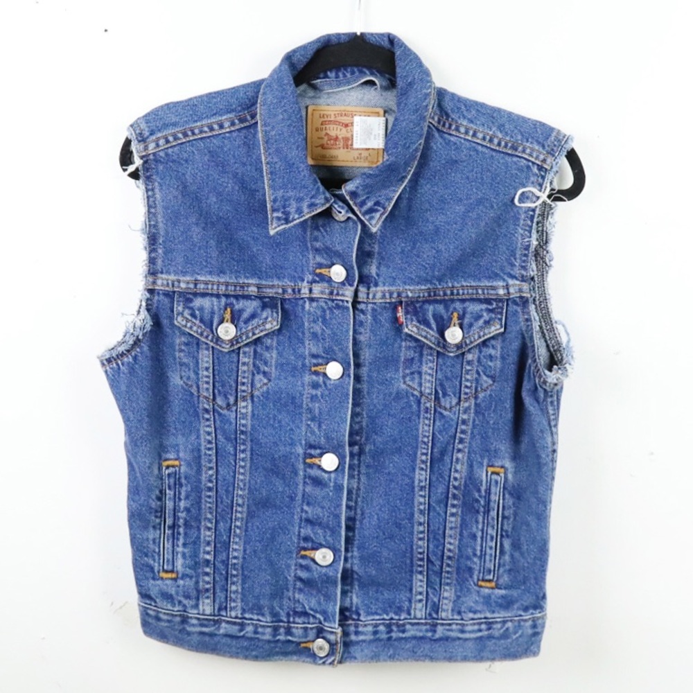 Levis Button Up Denim Vest Jean Jacket